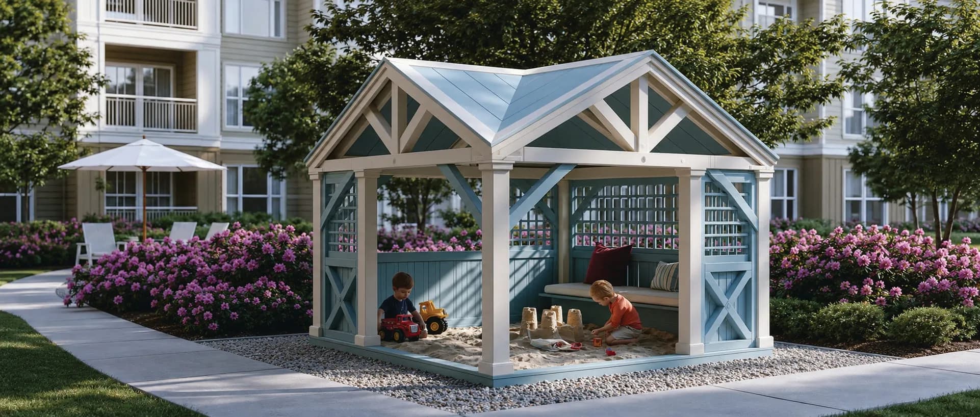Shaded Kids Sandbox