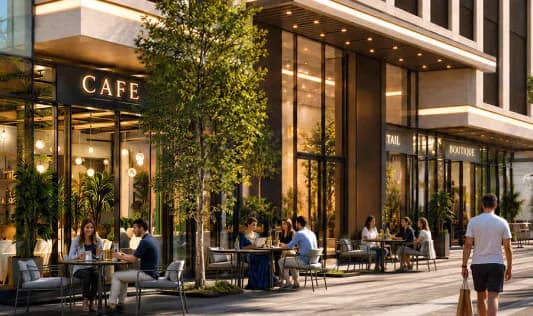 Retail with Cafés & Boutiques