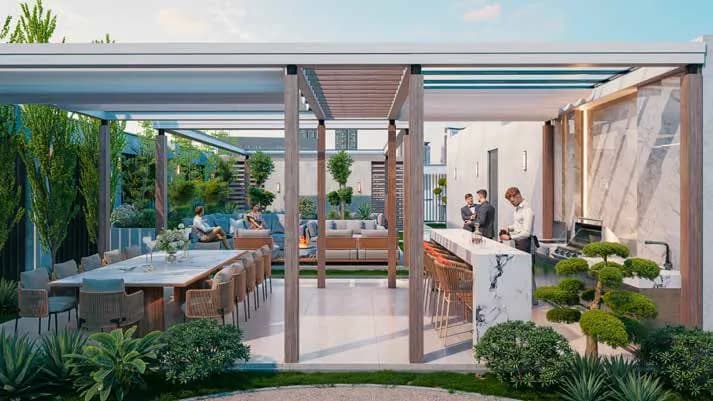 Outdoor BBQ and Dining Area