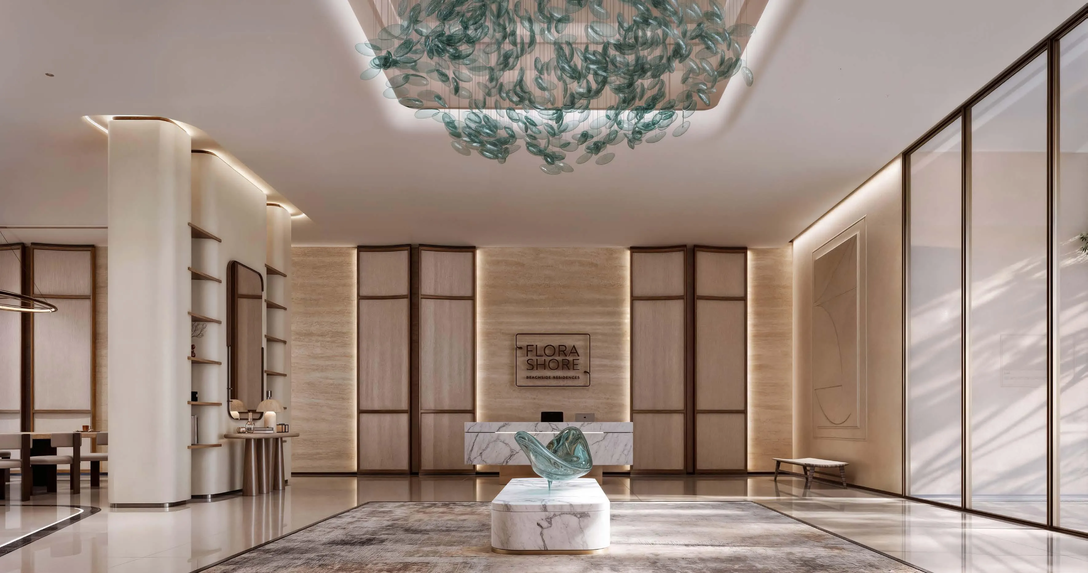 Flora Shore Beachside Residences lobby