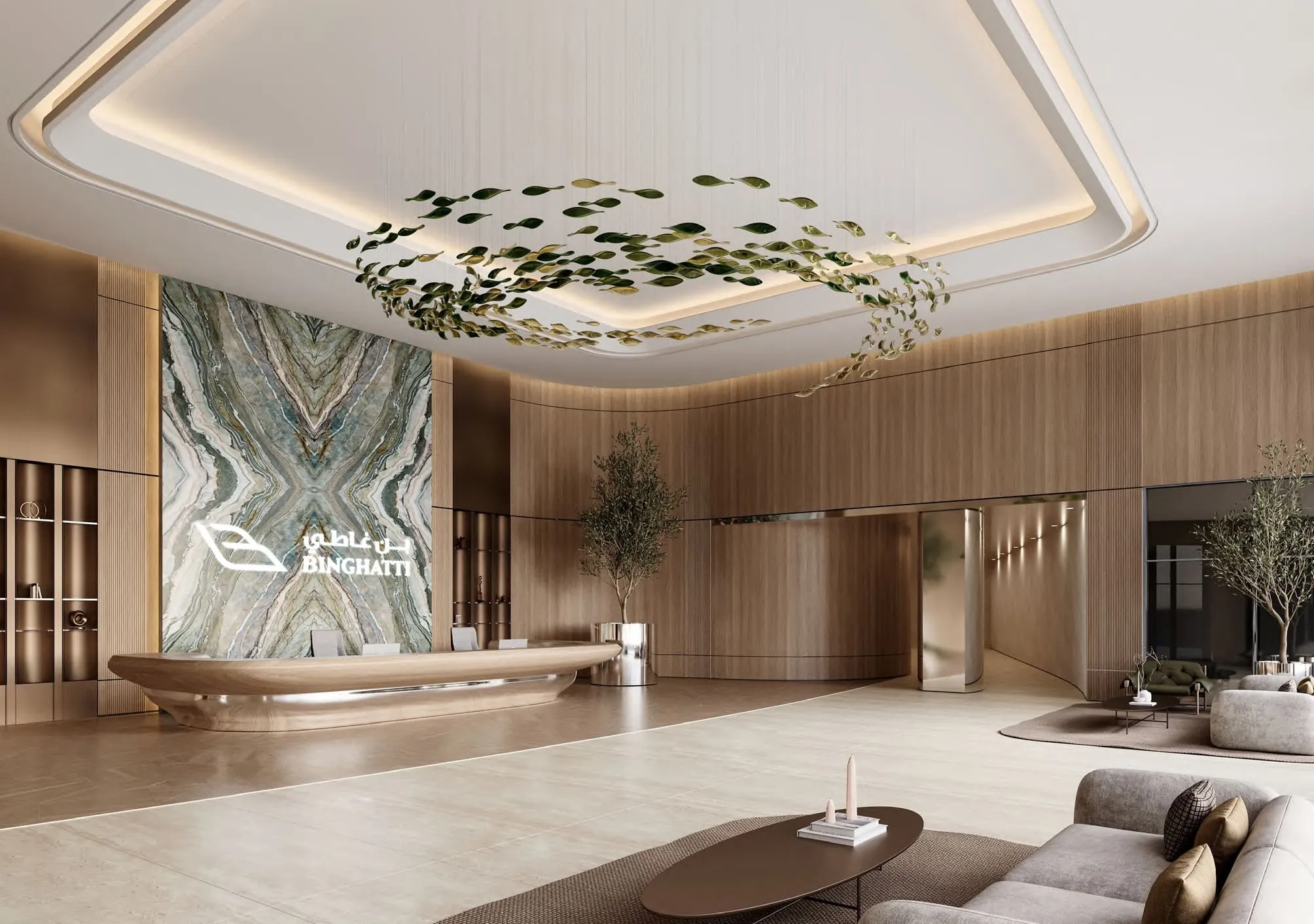 Binghatti Sky Terraces lobby
