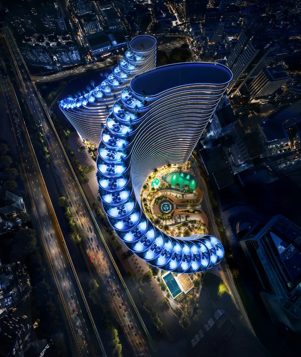Binghatti Skyflame architecture