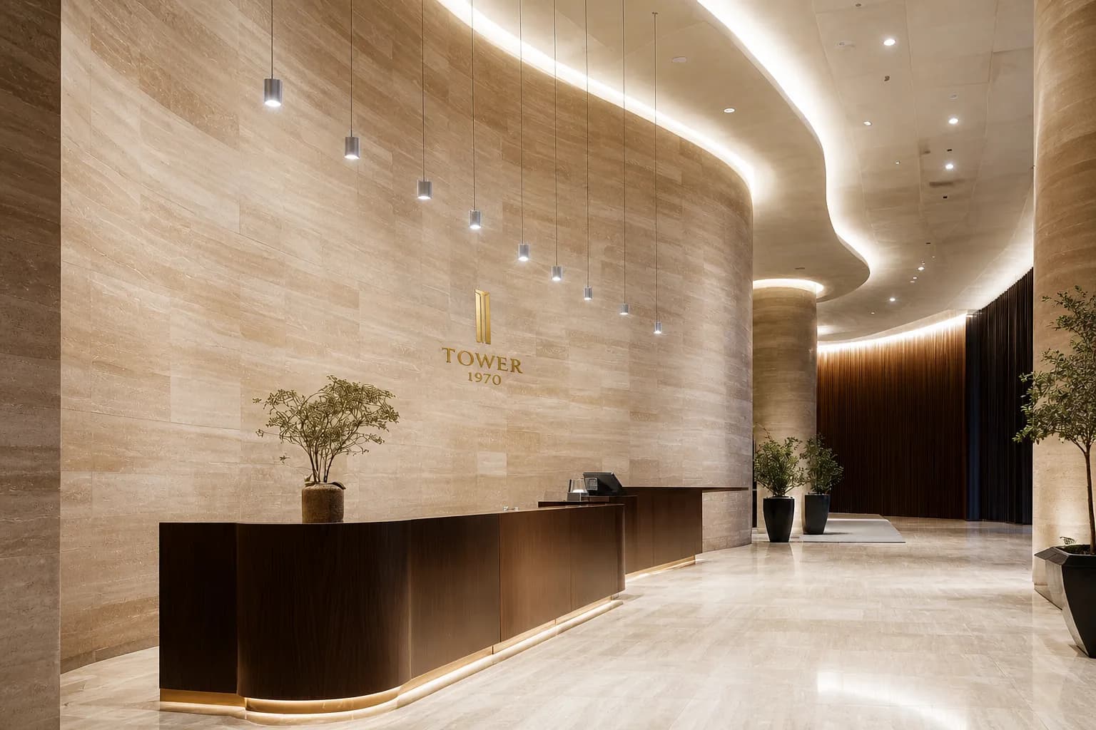 1970 Office Tower lobby