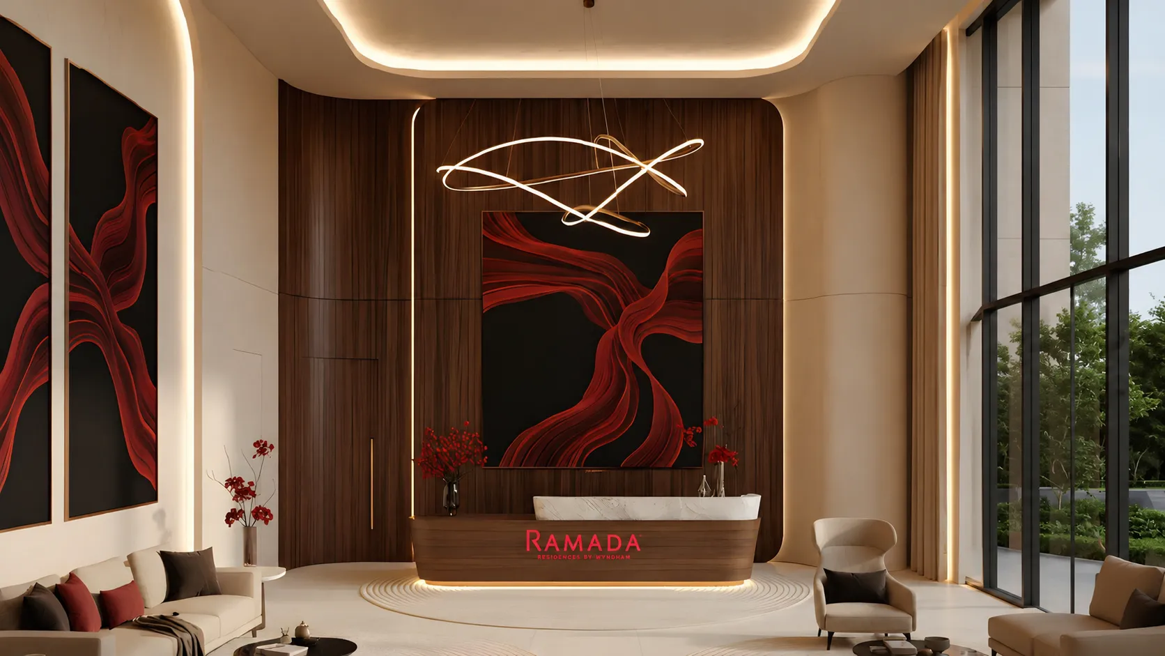 Ramada Residences by Wyndham in Dubai South lobby