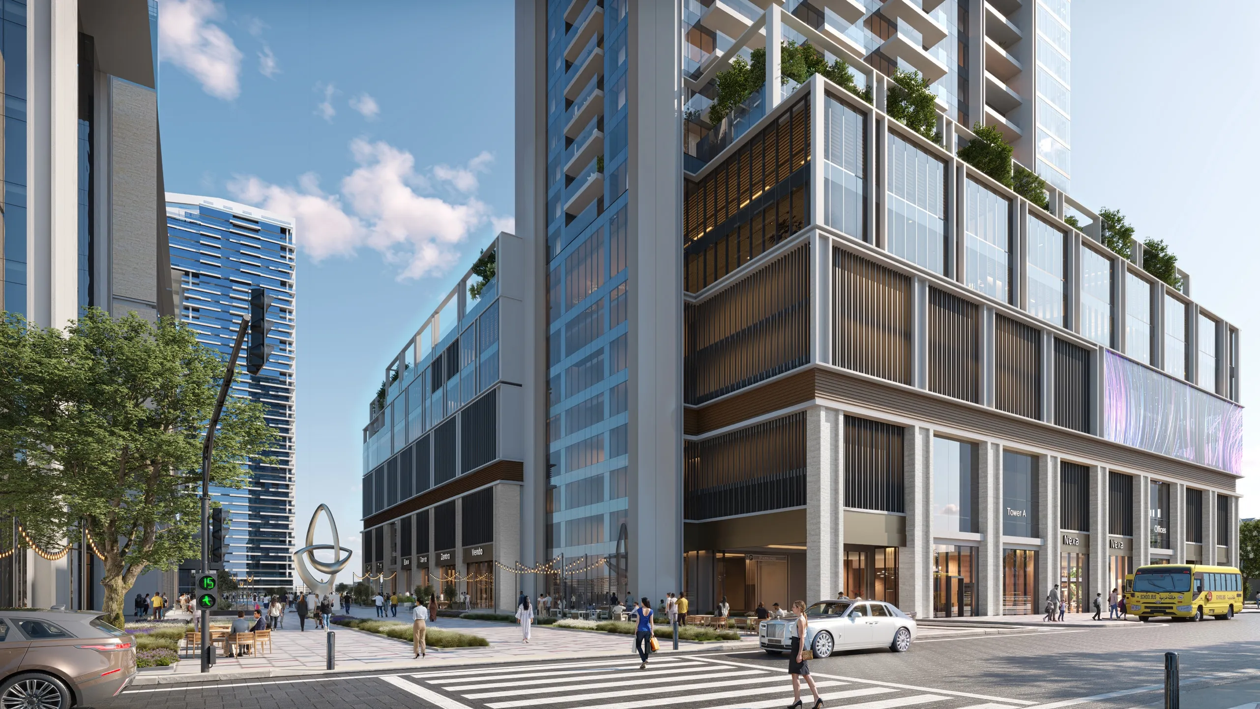 Avenue Park Towers 2 at Wasl 1 architecture