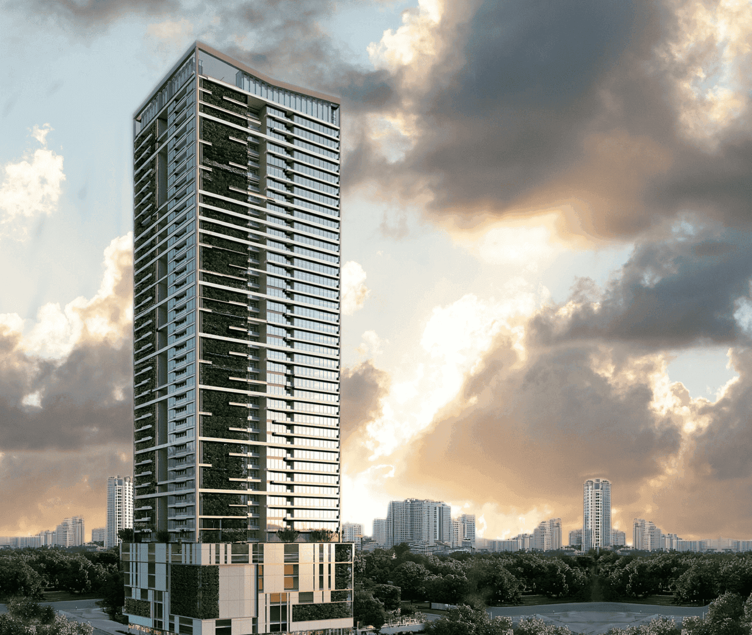 Sky Gardens Tower architecture