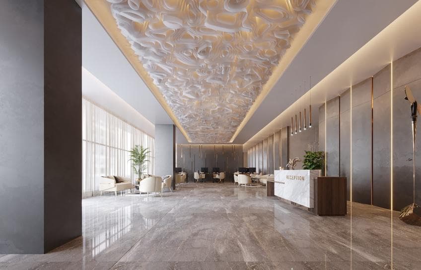 Violet Tower lobby