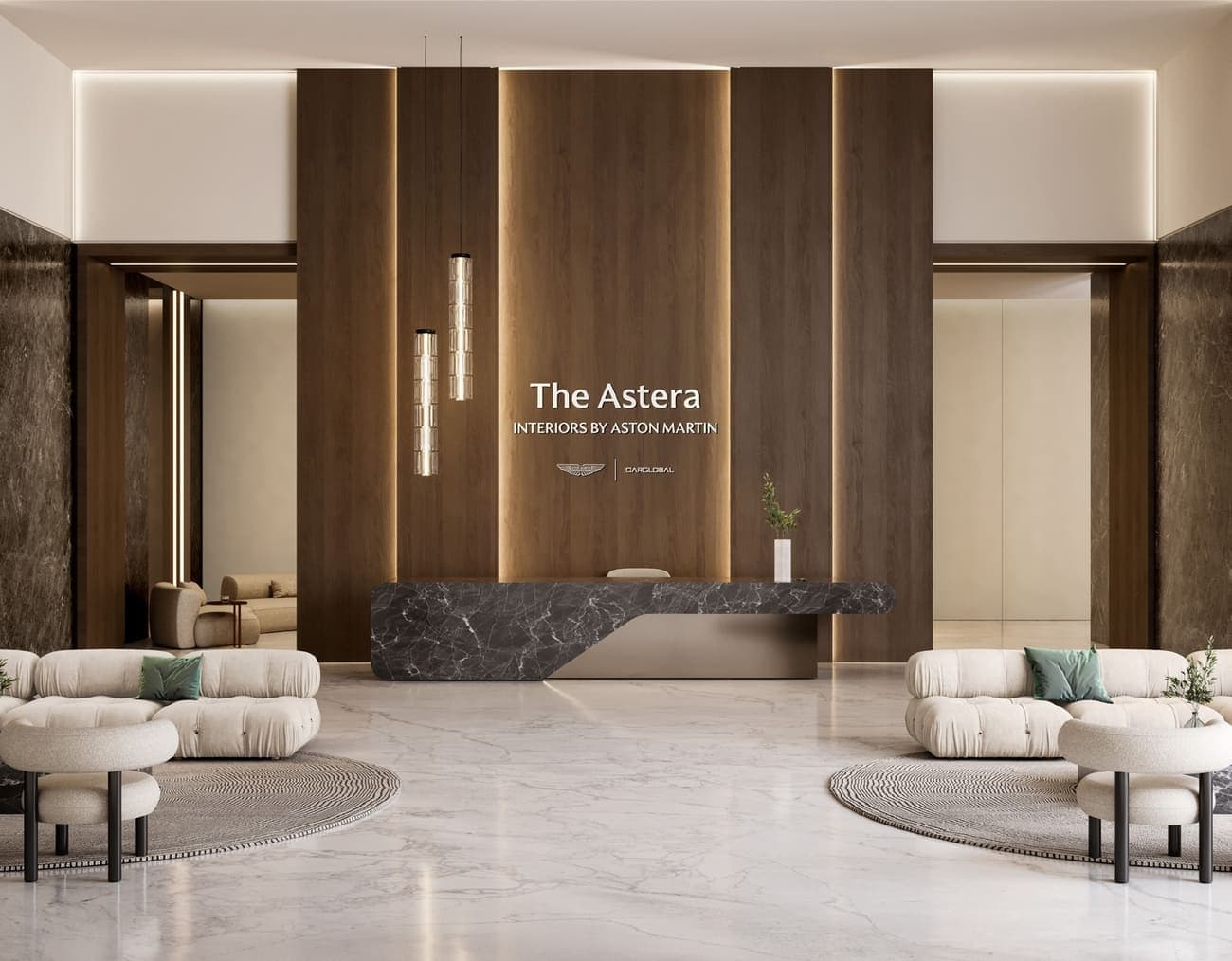 The Astera by Aston Martin lobby