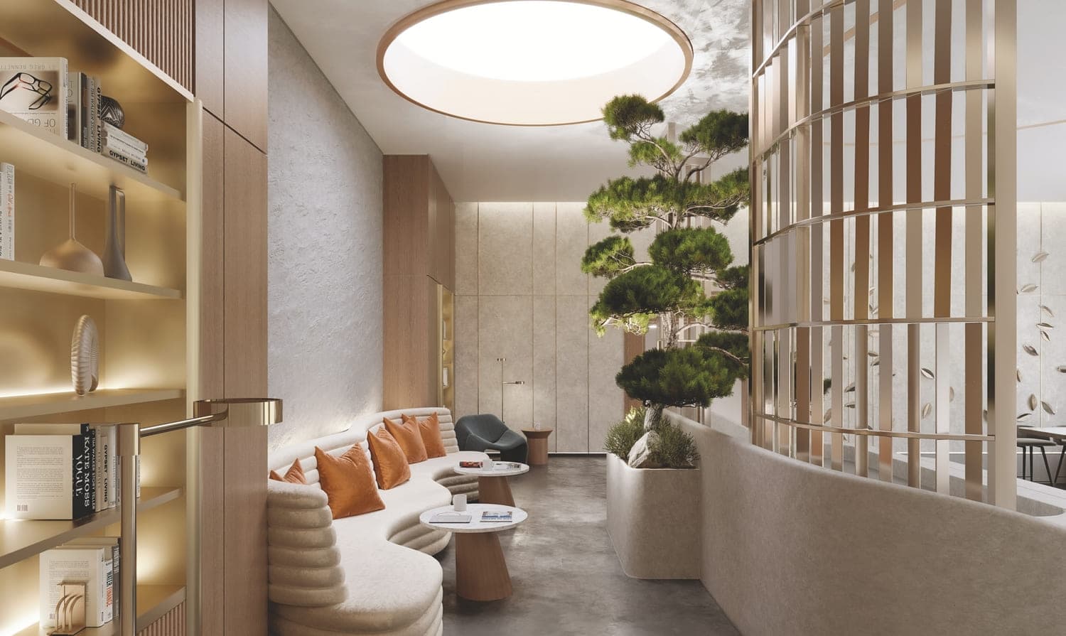 The Crestmark lobby
