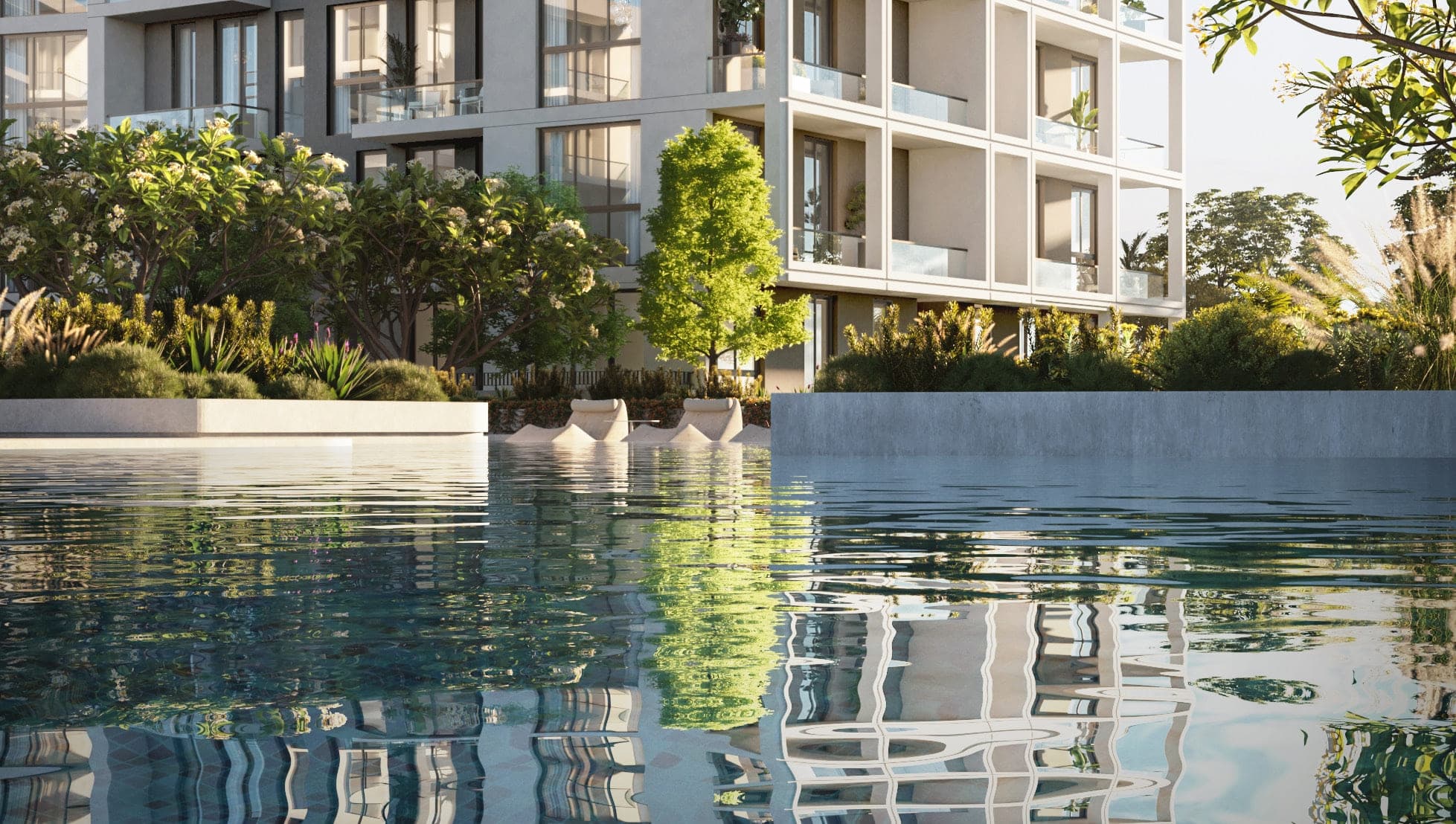 Unwind In An Infinity Pool Overlooking The Lush Community Park