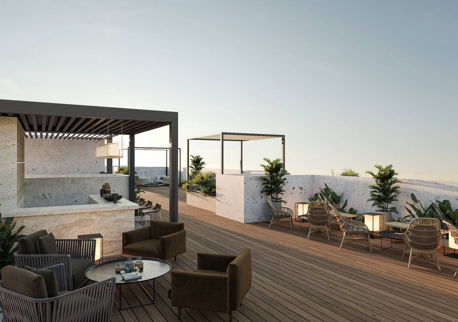 Bbq Area With A Party Place On Terrace