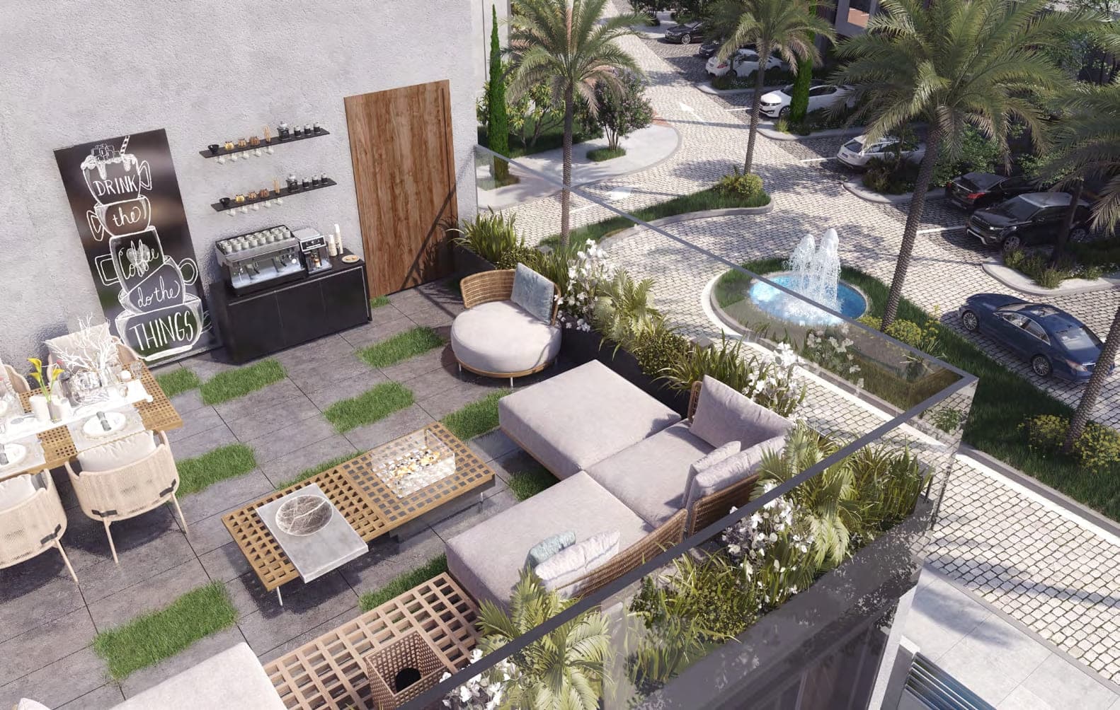 Shaded Seating Area
