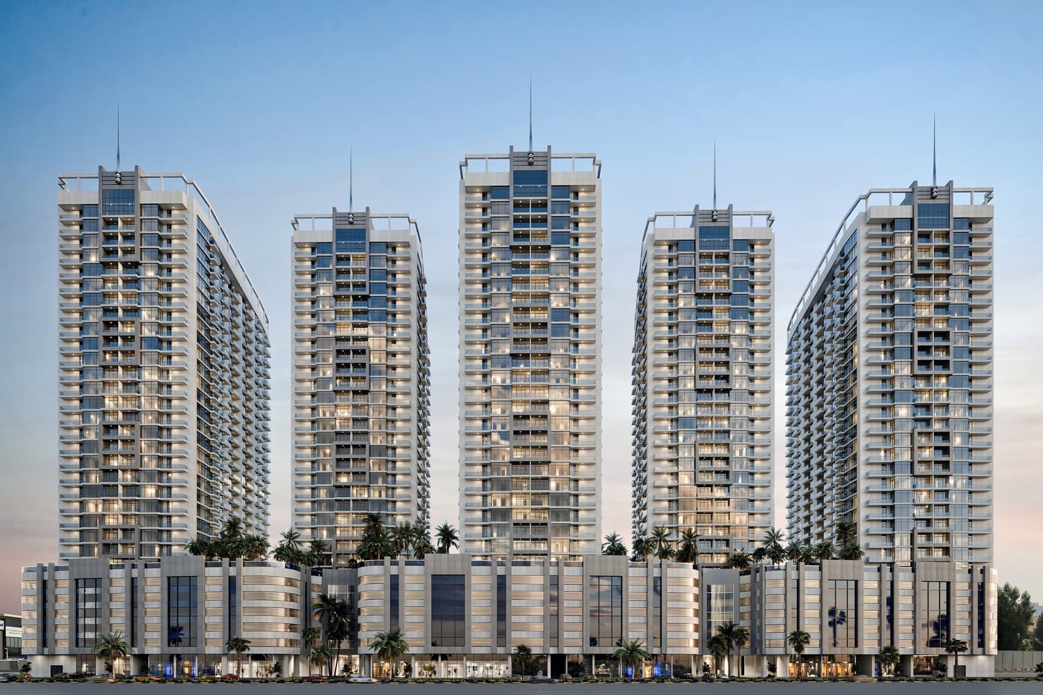 Ajman Creek Towers architecture