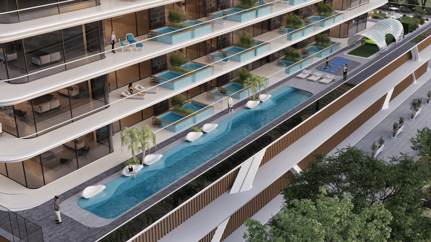 A Luxurious & Large Leisure Pool Deck