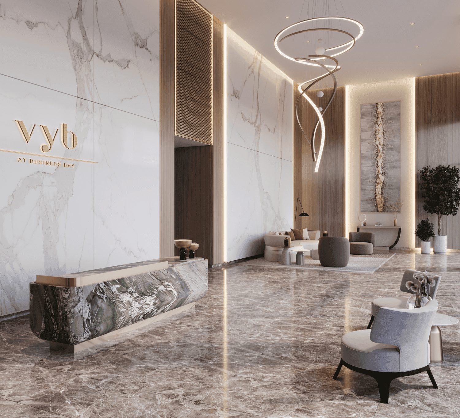 Vyb at Business Bay lobby