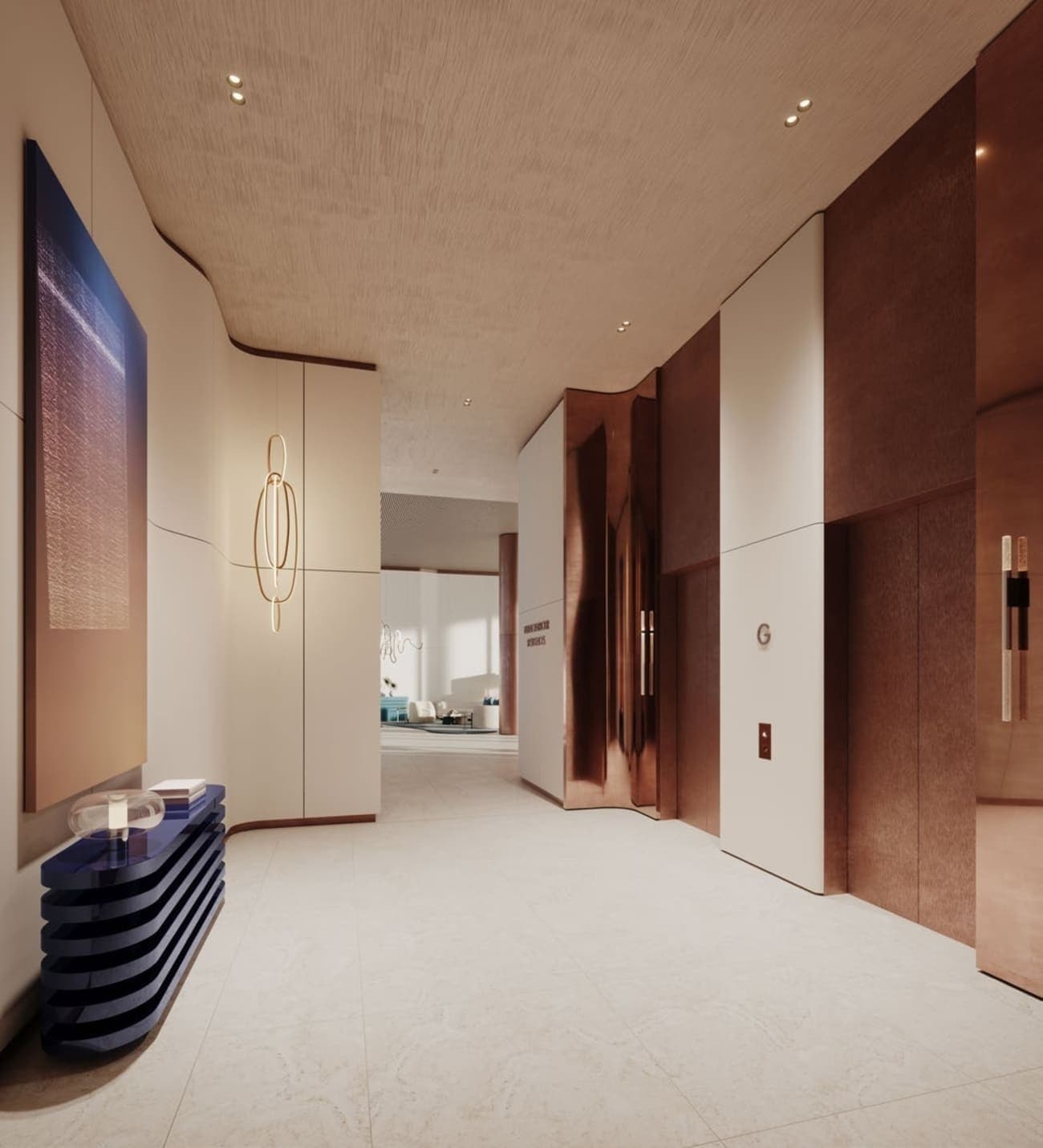 Dubai Harbour Residence lobby