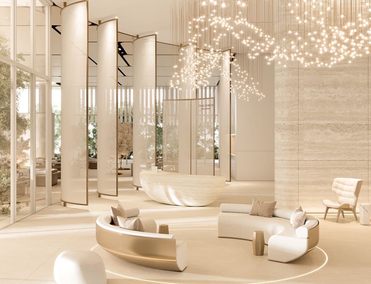 The Chedi Private Residences lobby