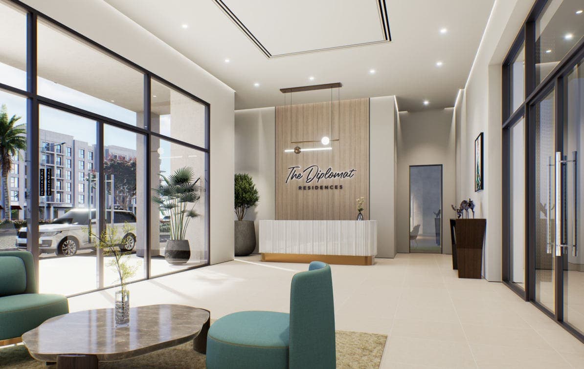 The Diplomat Residences lobby