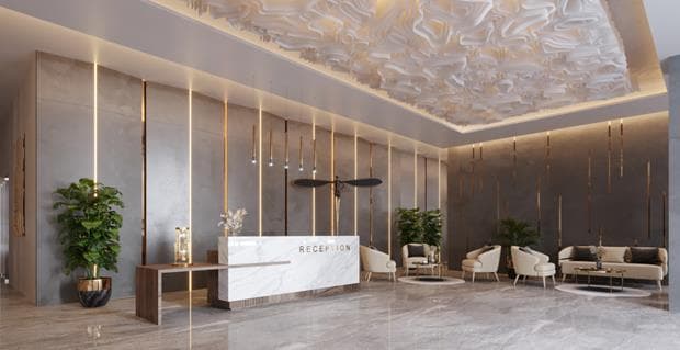 Violet Tower lobby